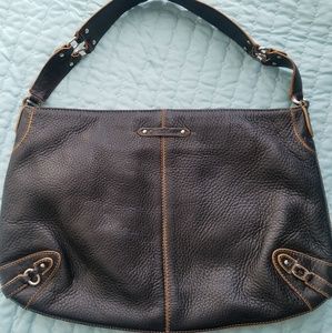Cole Haan Black Leather Shoulder Bag (Med)